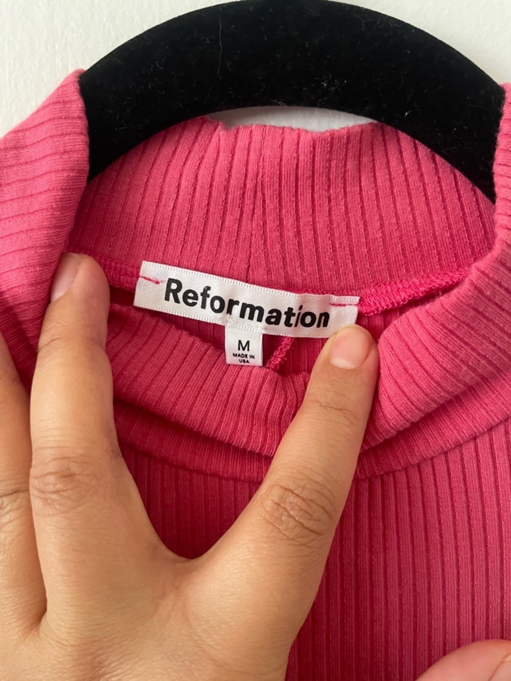 Reformation Pink Sleeveless Mock Ribbed Neck Mini Dress - Picture 7 of 9